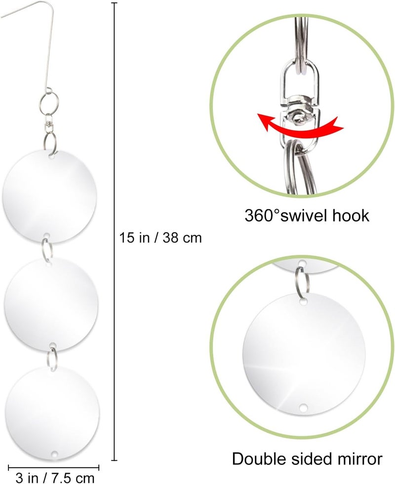 Offo Reflective Bird Scare Discs Set, 36 PCS Double-Sided Reflective Devices for Outside, Bird Reflectors to Keep Pigeon and Woodpecker Away from Garden or Yard, Porch, Outdoor - Image 3